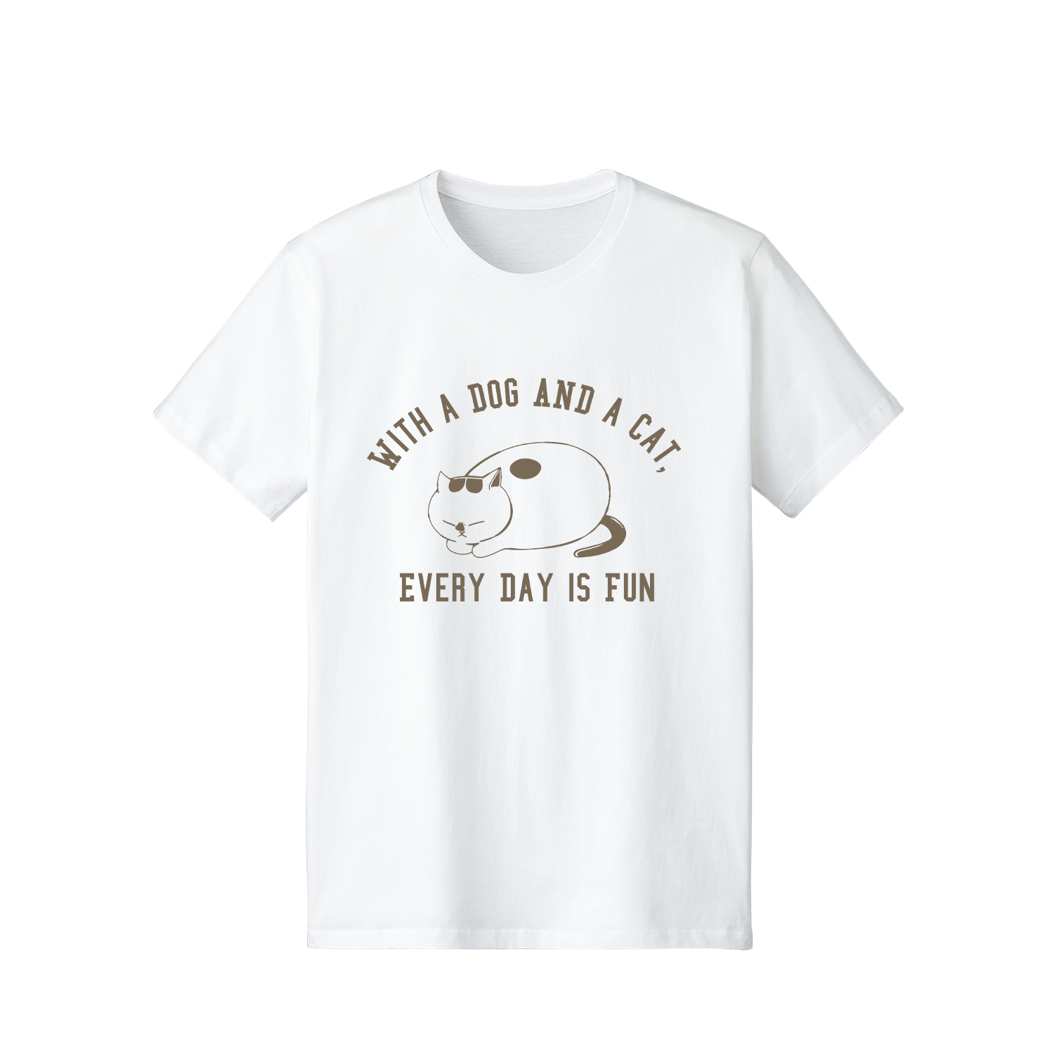 カレッジTシャツ(全2種) | TVアニメ「犬と猫どっちも飼ってると毎日 